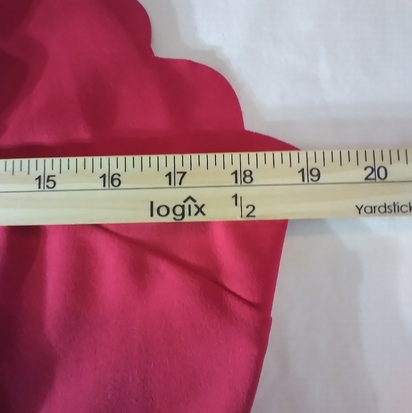 BCX Elegant Red Scalloped Edge Sleeveless Dress Size 15 Vacation Resortwear - Picture 8 of 9